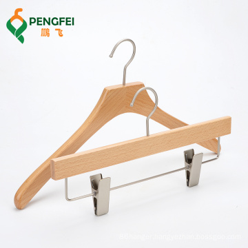 Assessed Supplier Pengfei high quality natural beech wood shirt hanger